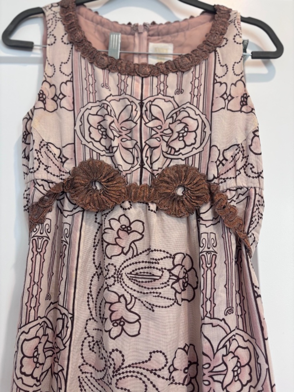 Anna Sui Art Nouveau Midi Dress Size 4 - Picture 3 of 4